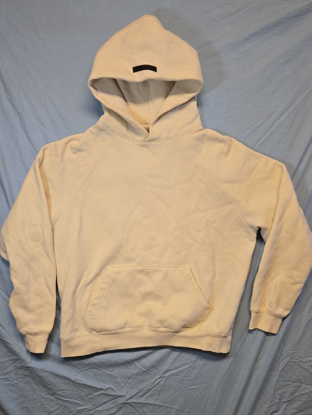 Fear of God Essentials Tan Cream Pullover Spellout Logo Hoodie Sweater